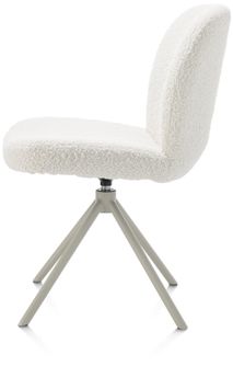 Draaibare eetkamerstoel JAXON - Wit XOO 48841IVO