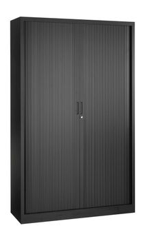 Roldeurkast met 4 legplanken - Zwart ORO RDK100