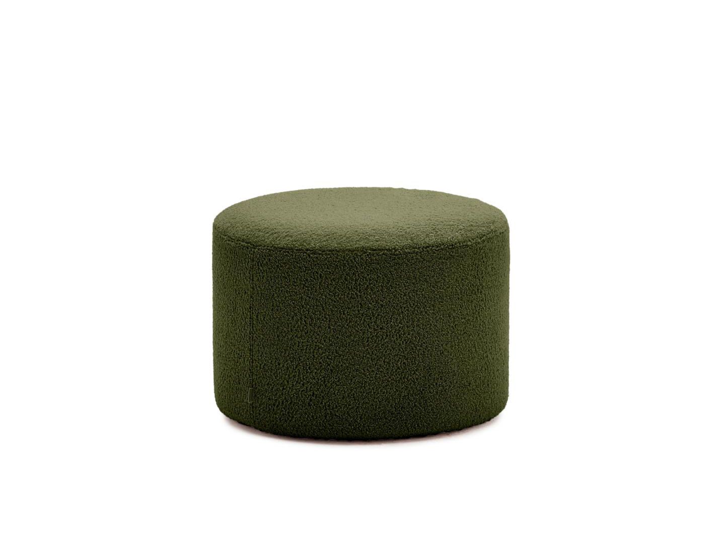 Poef met afneembare hoes KAELI - Groen Bouclé