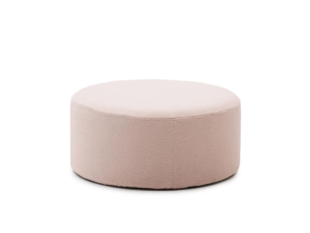 Poef met afneembare hoes KAELI - Terracotta Bouclé KAV S84082HI69