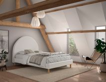 Bed incl. lattenbodem 140 x 200 cm MOON - Wit bouc VPC-27-000005