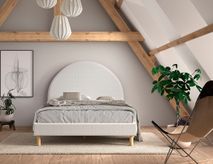 Bed incl. lattenbodem 140 x 200 cm MOON - Wit bouc VPC-27-000005