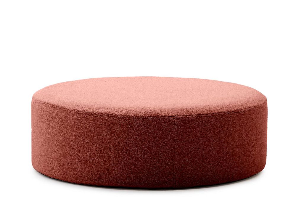 Poef met afneembare hoes KAELI - Roze Bouclé KAV S84083HI59