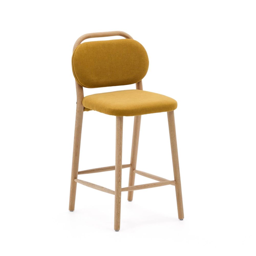 Barstoel HELDA - Mosterd Chenille KAV C0600040MY81H