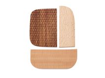 Muurpaneel set van 3 TRIVAX - Acaciahout KAV D00043MA10