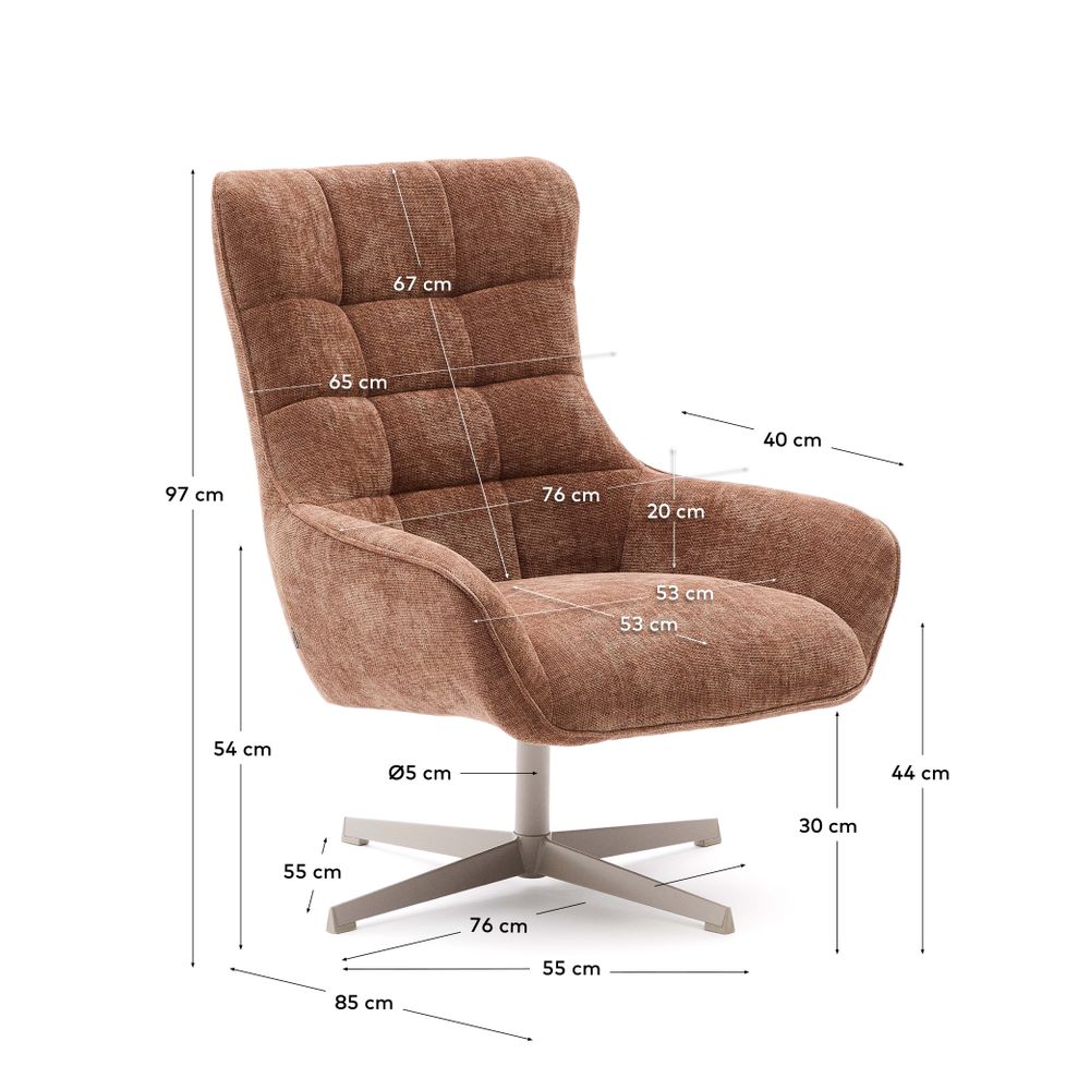 Fauteuil TERYL - Groen chenille KAV S0900093JO10