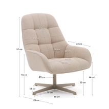 Fauteuil TERYL - Beige chenille KAV S0900093JO12