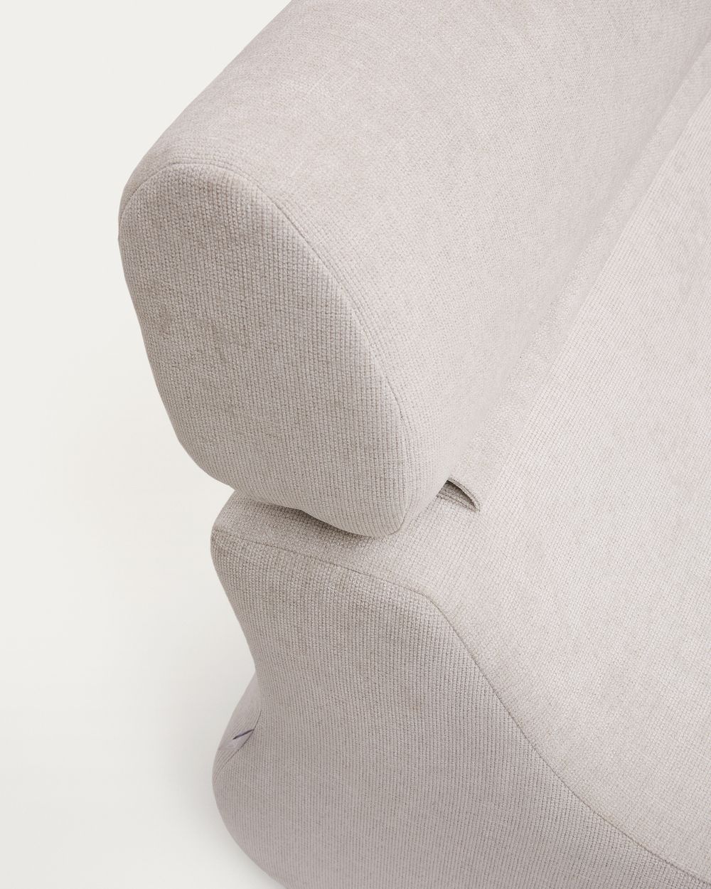 Fauteuil CLUB - Parelmoer chenille KAV S44210TB12