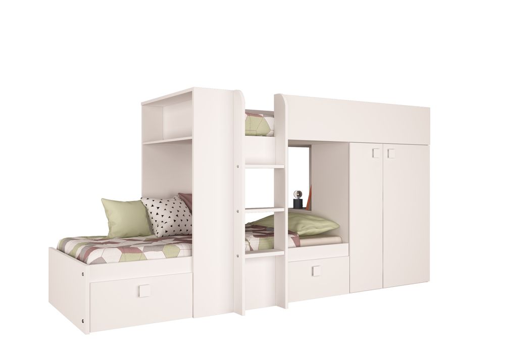 Stapelbed MAXIM - Wit TRA-1-000005