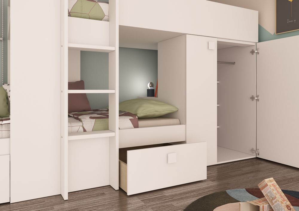 Stapelbed MAXIM - Wit TRA-1-000005