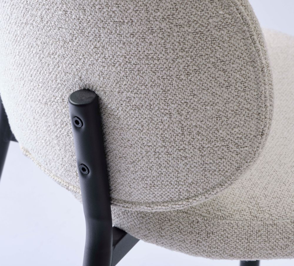 Eetkamerstoel SWANN - Off White Bouclé UNI-1-001