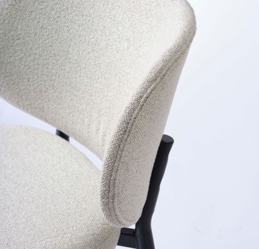 Eetkamerstoel SWANN - Off White Bouclé UNI-1-001