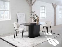 Eetkamerstoel SWANN - Off White Bouclé UNI-1-001