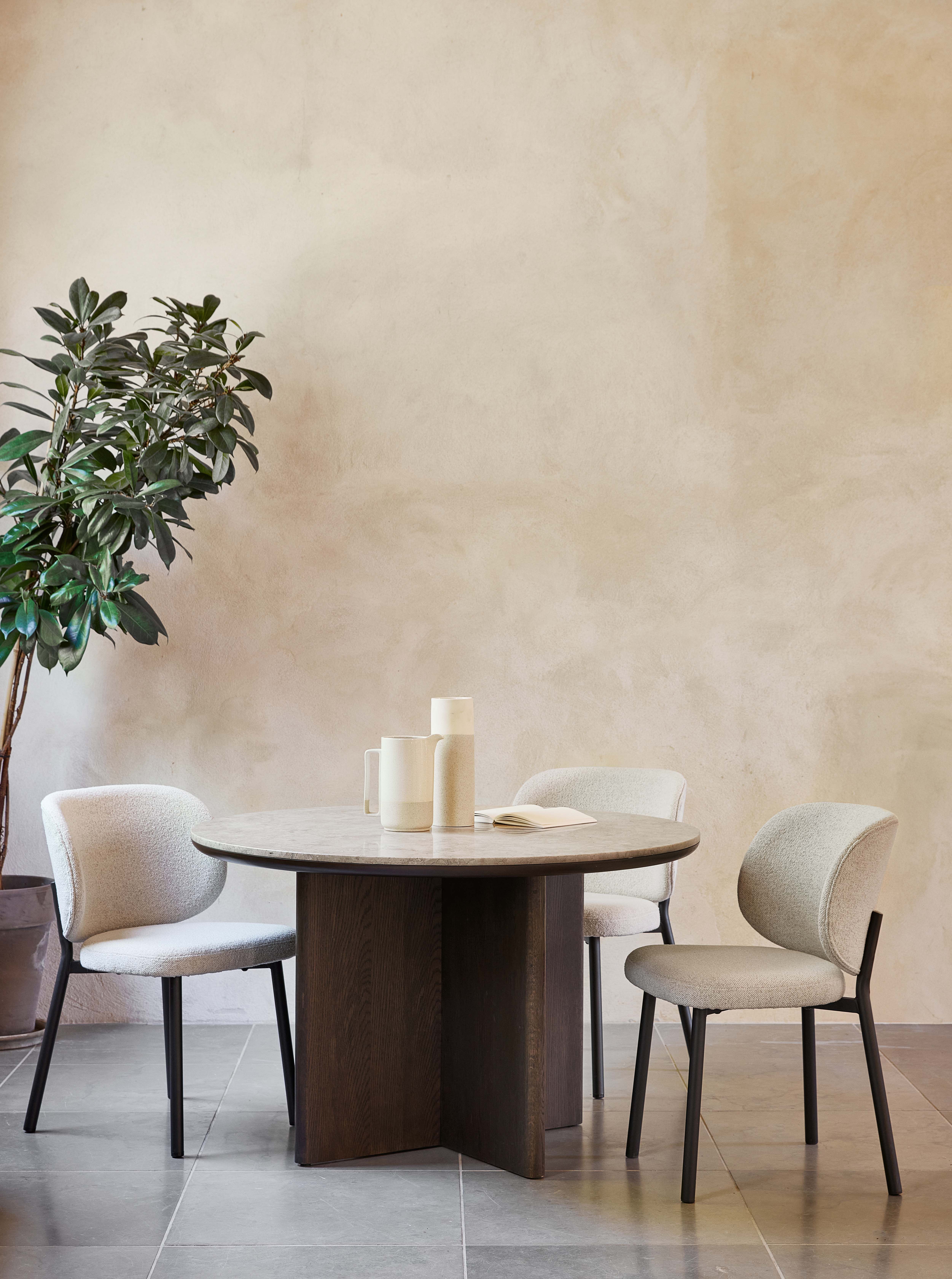 Eetkamerstoel SWANN - Forest Green Bouclé