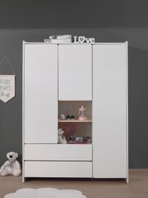 Kleerkast KIDDY - Wit gelakt VPC-26-000011
