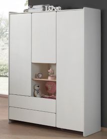 Kleerkast KIDDY - Wit gelakt VPC-26-000011