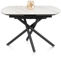 Uitschuifbare eetkamertafel PRESTON - Wit marmer HEH 51658WIT