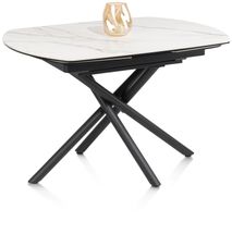 Uitschuifbare eetkamertafel PRESTON - Wit marmer HEH 51658WIT