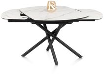 Uitschuifbare eetkamertafel PRESTON - Wit marmer HEH 51658WIT