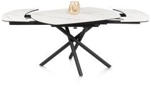 Uitschuifbare eetkamertafel PRESTON - Wit marmer HEH 51658WIT