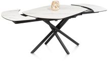 Uitschuifbare eetkamertafel PRESTON - Wit marmer HEH 51658WIT