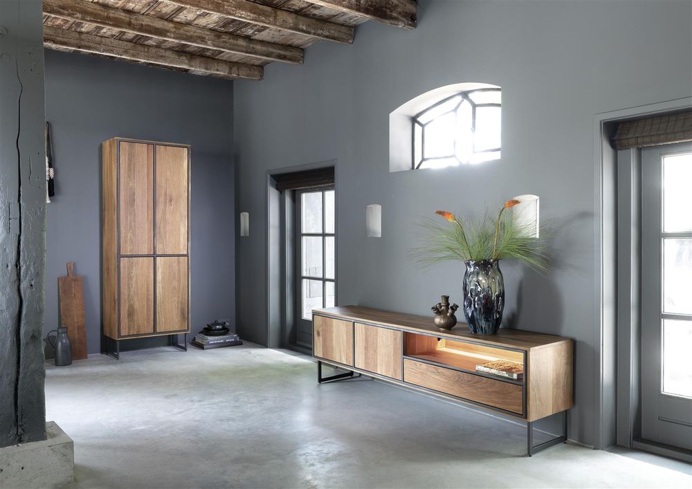 TV-meubel TRAPANI - Hout/Metaal HEH 51934MAN