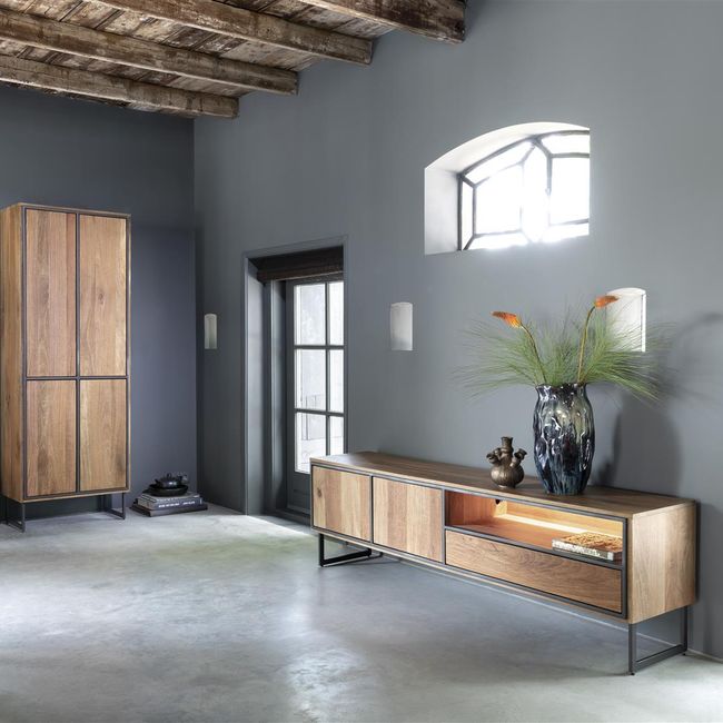 TV-meubel TRAPANI - Hout/Metaal