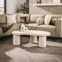 Salontafel SHINGLE - Wit marmer composiet ZLS 2759-81