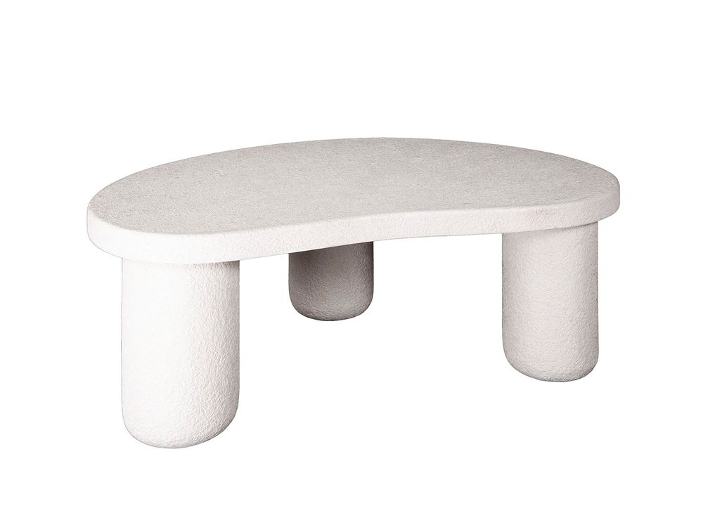 Salontafel SHINGLE - Wit marmer composiet ZLS 2759-81