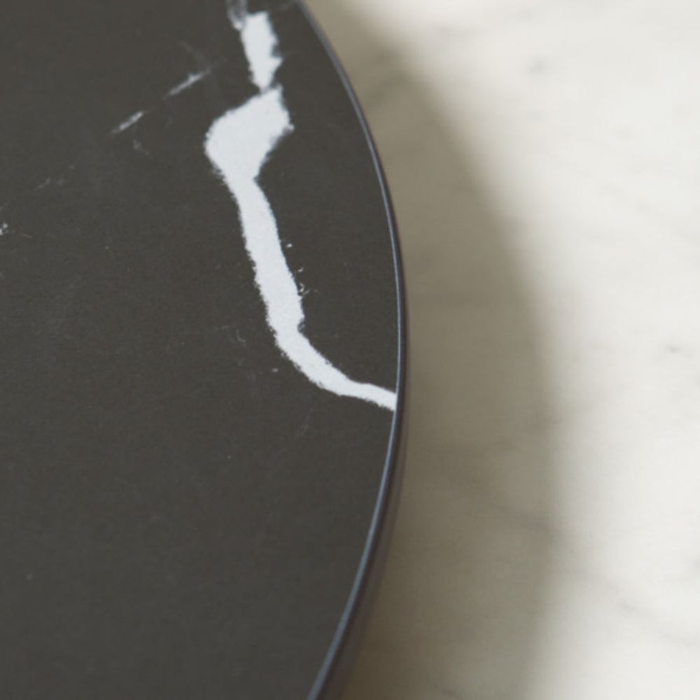 Set 2 salontafels GEORGE - Zwart/Wit marmer U14-8-000003