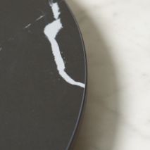 Set 2 salontafels GEORGE - Zwart/Wit marmer U14-8-000003