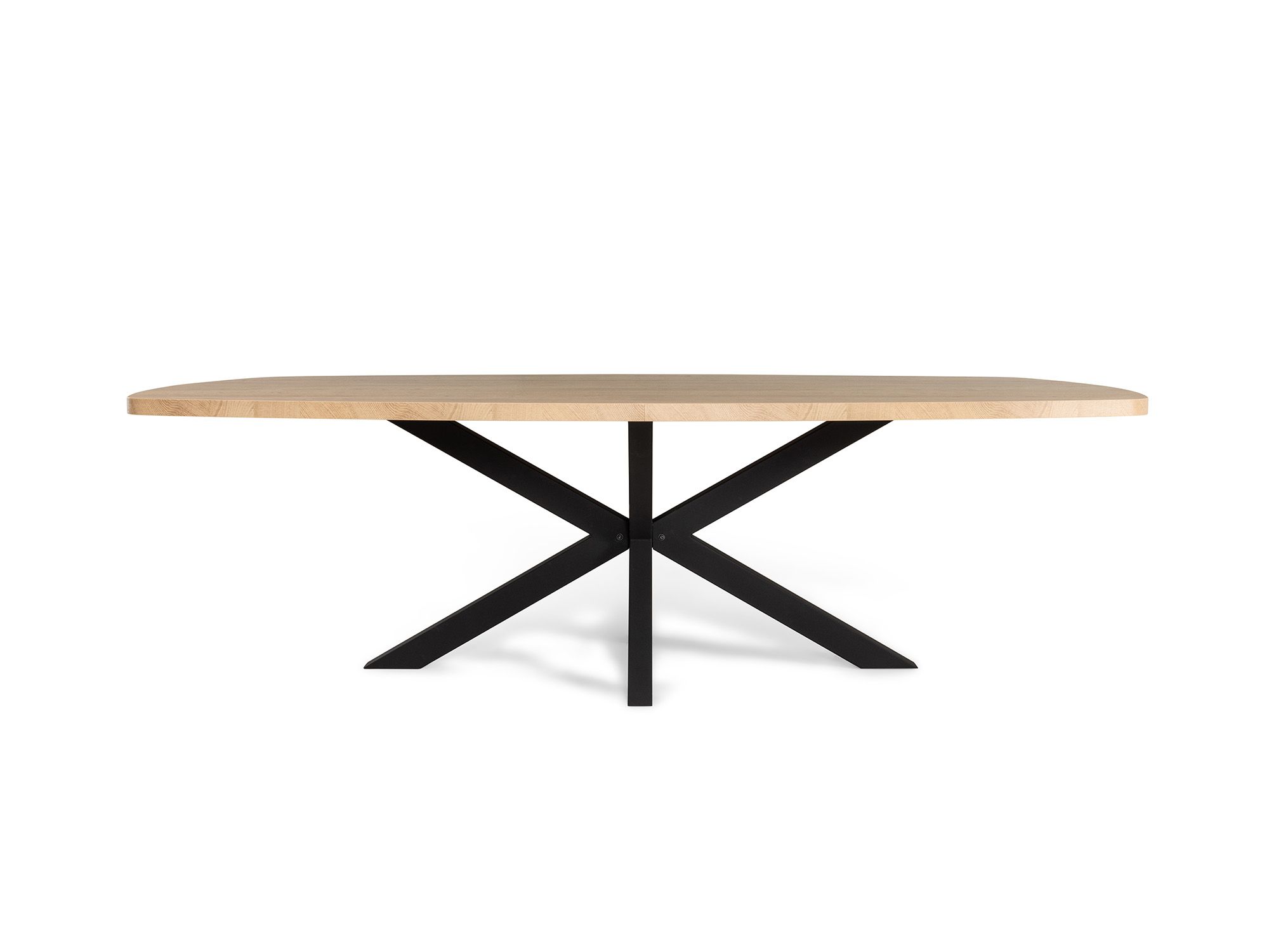 Ovalen eetkamertafel COSTA - Hout/Zwart