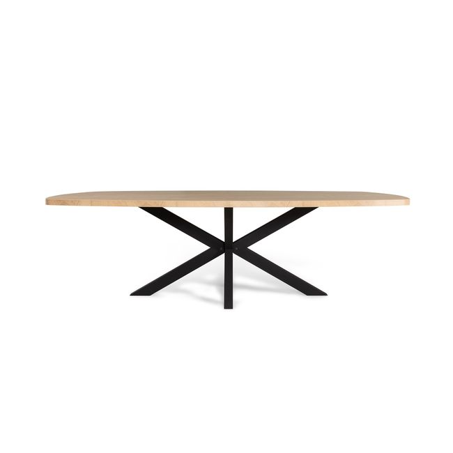 Ovalen eetkamertafel COSTA - Hout/Zwart