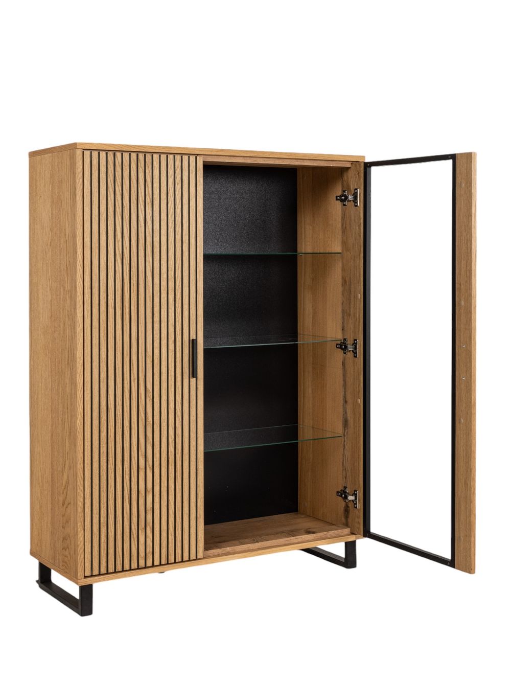 Vitrinekast MALMO - Semi massief hout HAV-3-000009