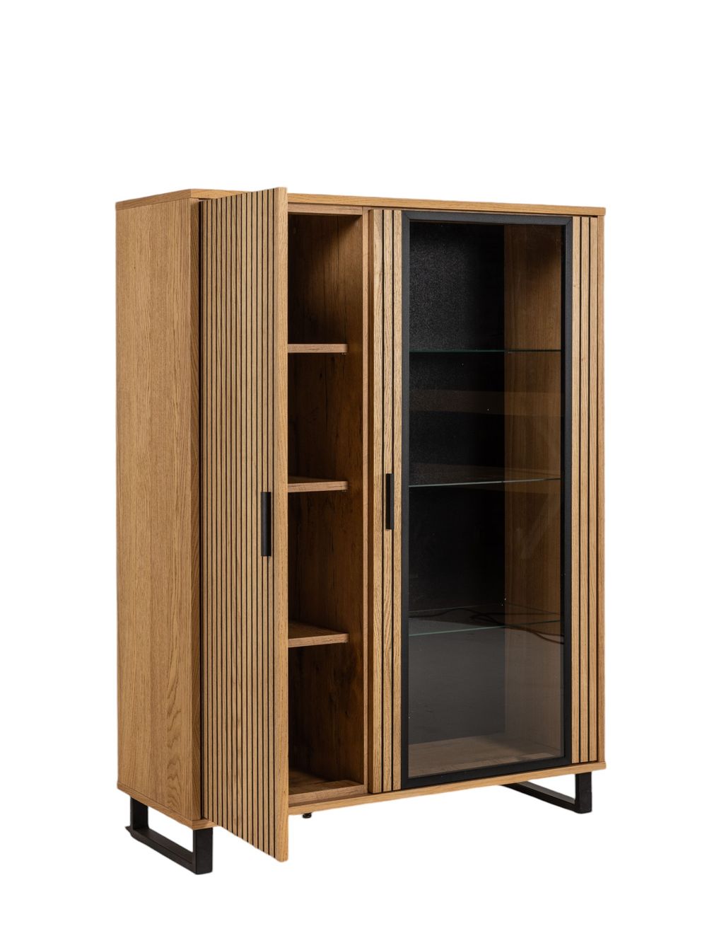 Vitrinekast MALMO - Semi massief hout HAV-3-000009