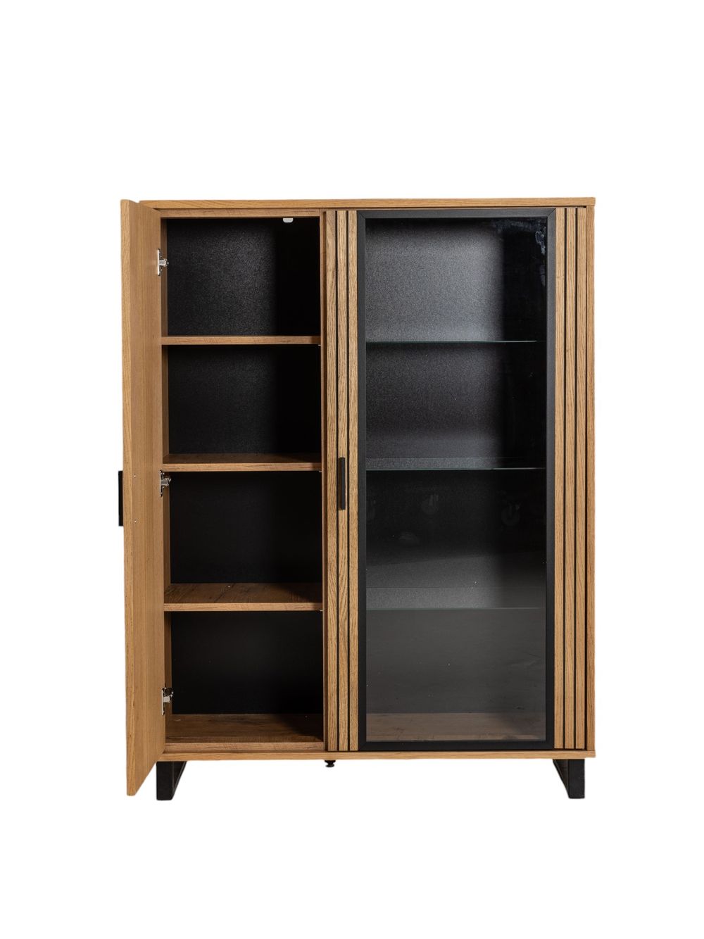 Vitrinekast MALMO - Semi massief hout HAV-3-000009