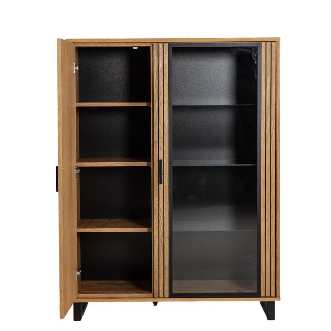 Vitrinekast MALMO - Semi massief hout