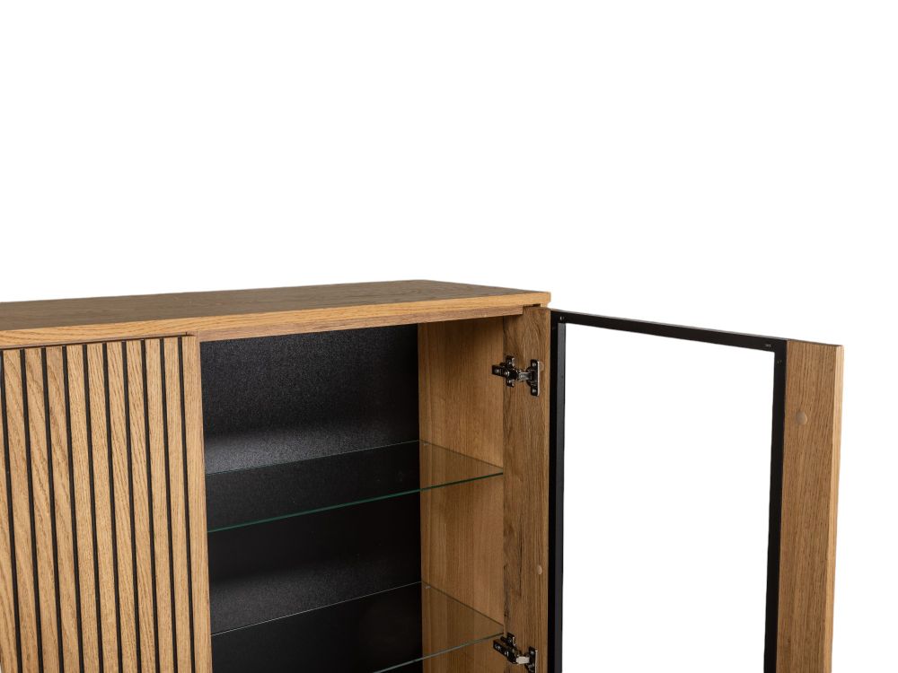 Vitrinekast MALMO - Semi massief hout HAV-3-000009