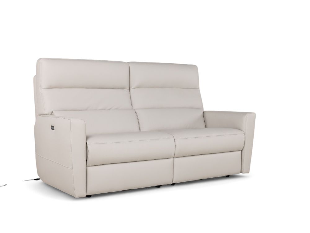 2-zit met elektr. relaxen DAX - Beige leder C-NEO-14-HKS1