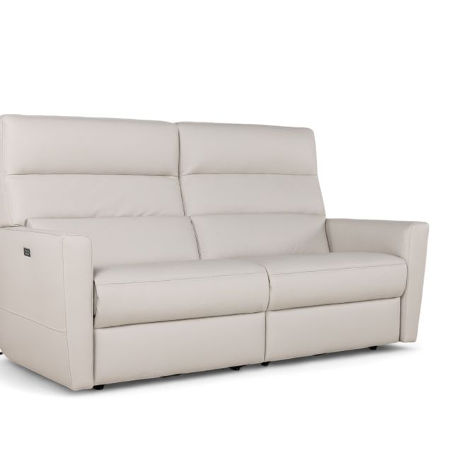 2-zit met elektr. relaxen DAX - Leder beige