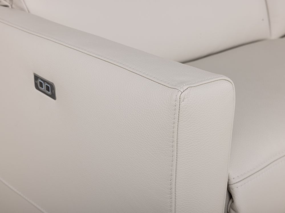 2-zit met elektr. relaxen DAX - Beige leder C-NEO-14-HKS1