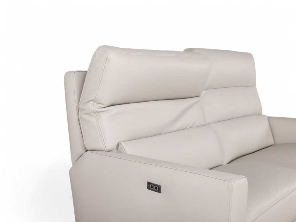 2-zit met elektr. relaxen DAX - Beige leder C-NEO-14-HKS1