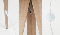 Vloerlamp TRIPOD - Wood Black ZVR 5000806