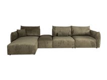 Hoeksalon FARIDO - Groen ribfluweel C-PLD-FAR-HKS1