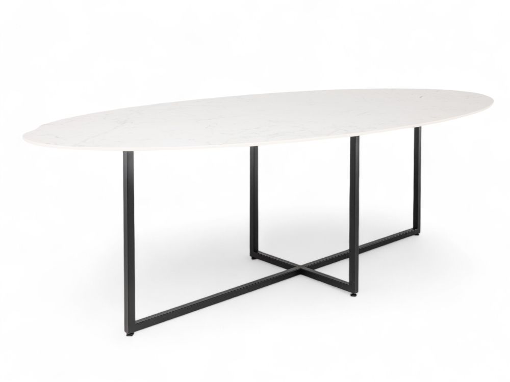 Eetkamertafel CYRIEL - Carrara keramiek U14-1-000005