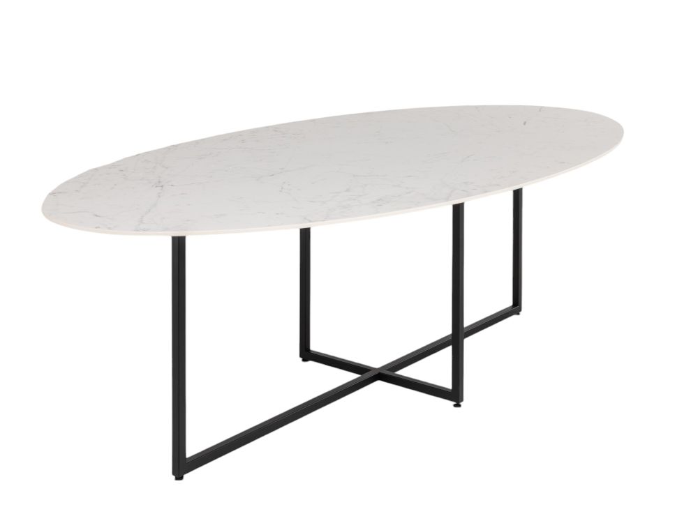 Eetkamertafel CYRIEL - Carrara keramiek U14-1-000005