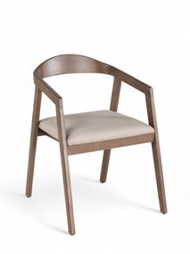 Armstoel ARMAND - Bruin beukenhout/Beige U14-6-000009