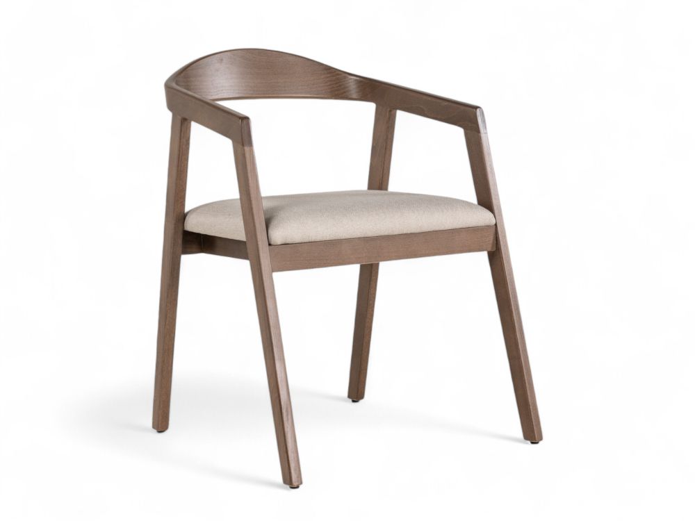 Armstoel ARMAND - Bruin beukenhout/Beige U14-6-000009