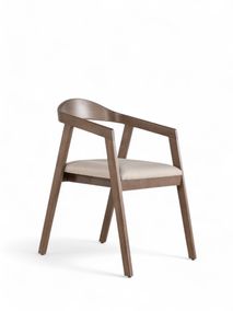 Armstoel ARMAND - Bruin beukenhout/Beige U14-6-000009