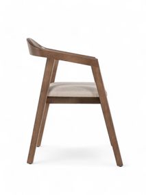 Armstoel ARMAND - Bruin beukenhout/Beige U14-6-000009